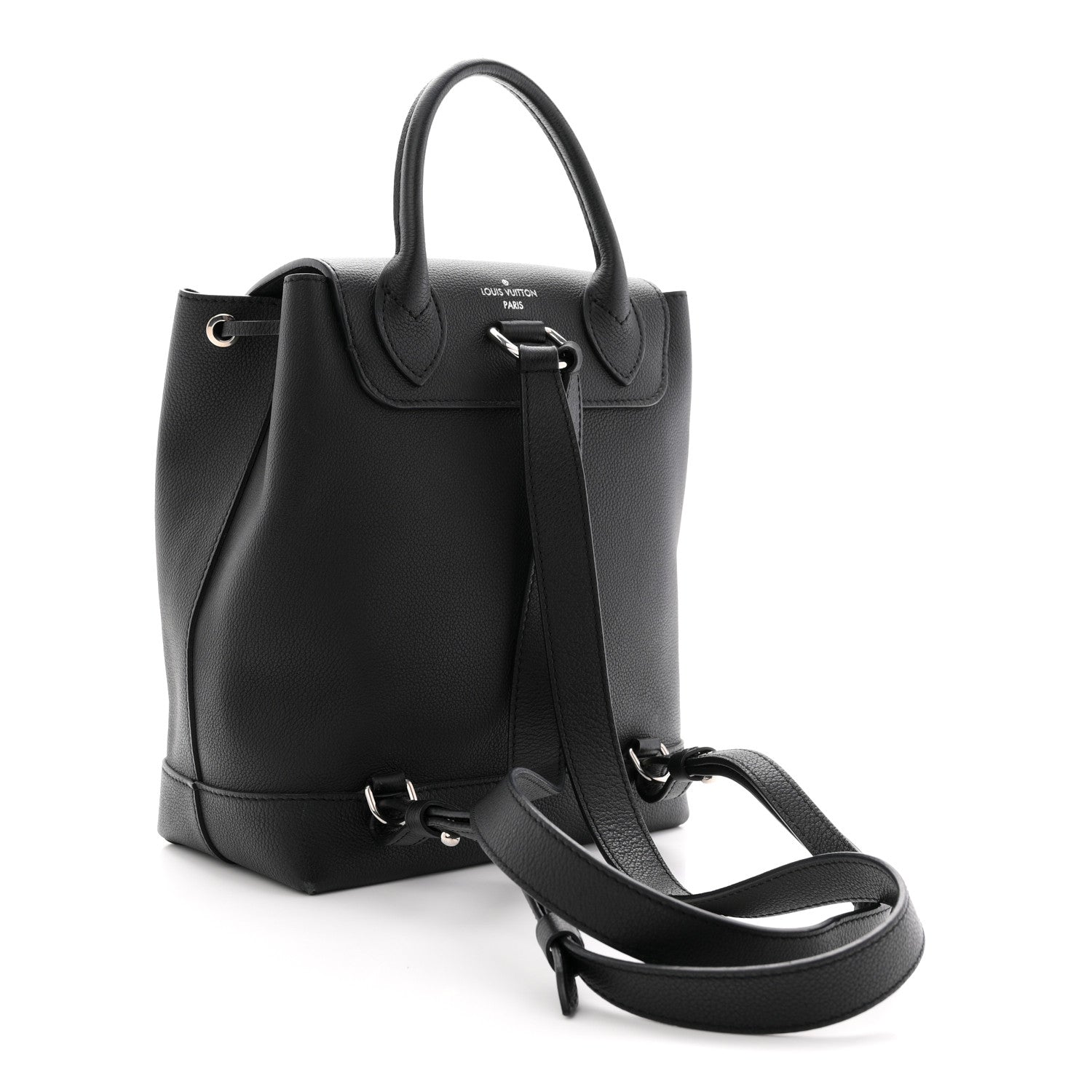 Calfskin Lockme Backpack Black