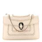 Calfskin Woven Chain Serpenti Forever Crossbody Bag White