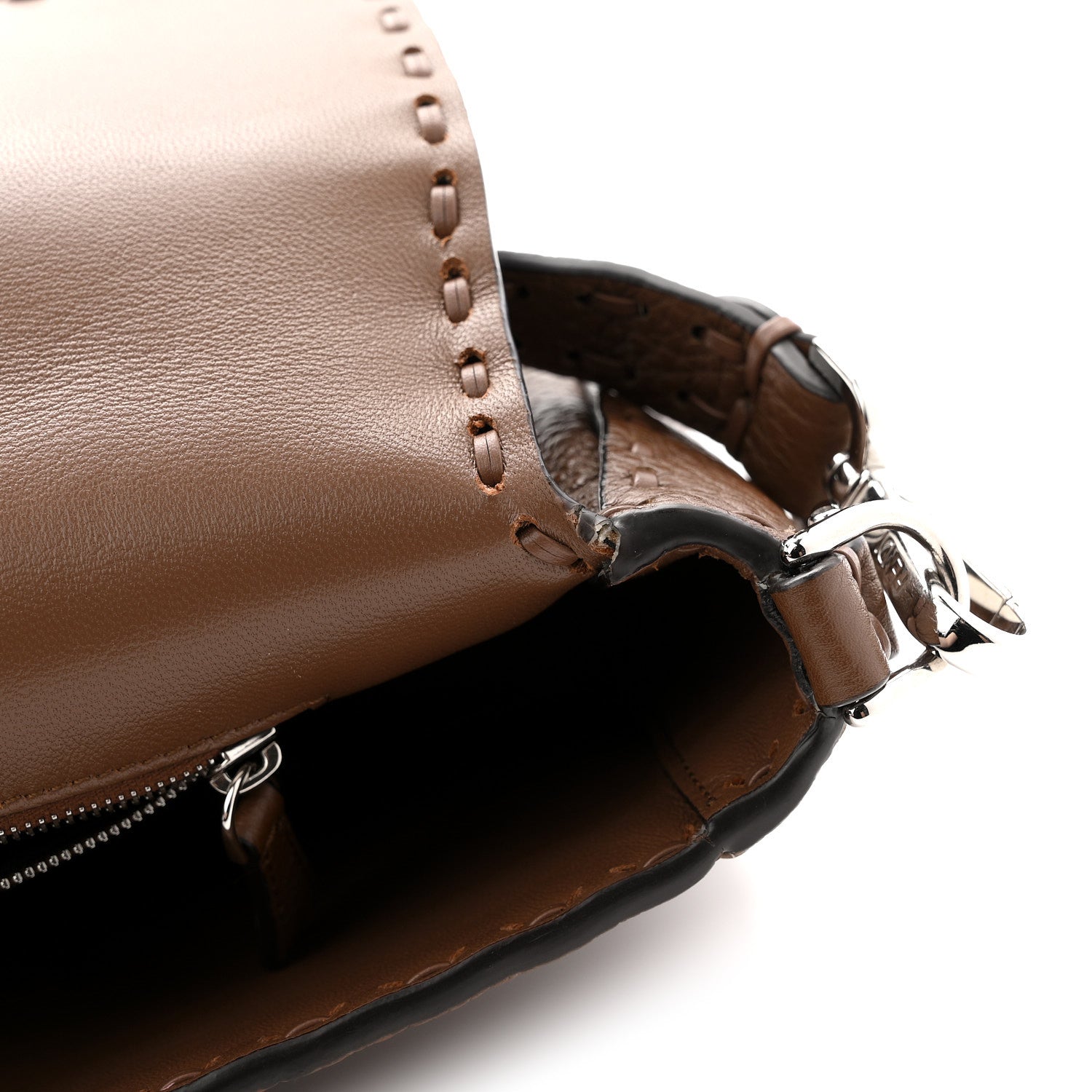 Cuoio Roma Sellerissima Nappa Sintetica Tape Stitch Baguette Fettuccia