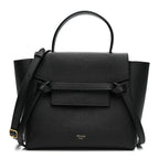 Grained Calfskin Nano Belt Bag Black