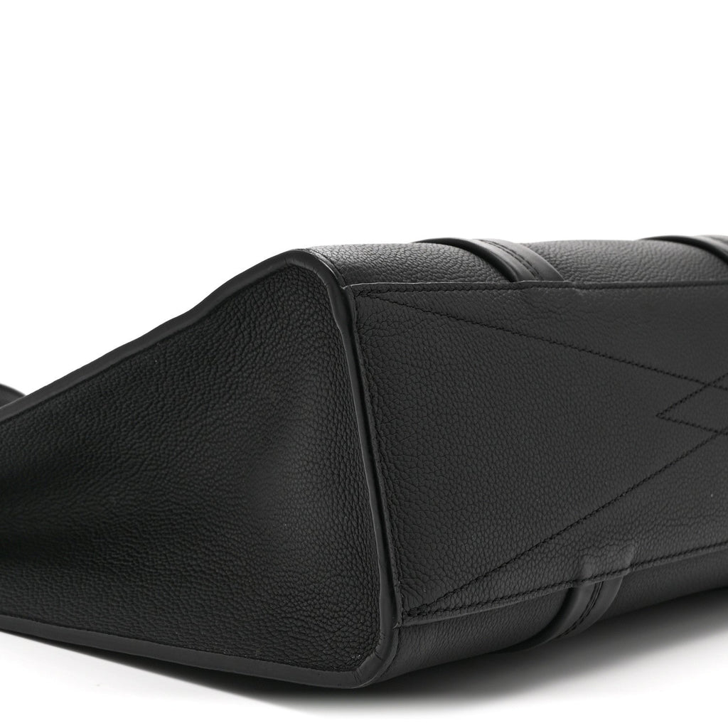Grained Calfskin LV Aerogram Tote Black