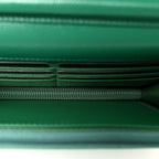Caviar Quilted Wallet On Chain WOC Green
