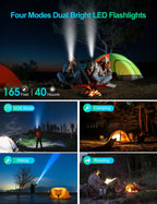 Portable Charger, Solar Power Bank 33500mAh Fast Charging, Solar Battery Pack with Waterproof 6W Bright Flashlight for iPhone Samsung Tablet