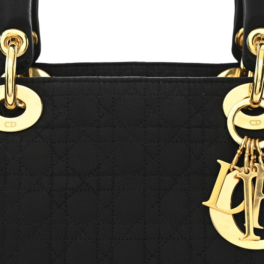 Nylon Cannage Large Lady Dior Black