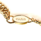Lambskin Quilted Enamel Logo Flap Card Holder On Chain Yellow