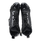 Spazzolato Re-Nylon Metal Triangle Logo 110mm Ankle Boots 37 Black