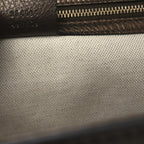 Metallic Calfskin Medium New Bamboo Top Handle Bag Bronze