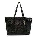 Coated Canvas Cannage Small Panarea Tote Black