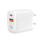 20W Pd Dual Ports Travel Wall Charger Adapter Fast Charging With 4Ft Usb-C To 8-Pin Cable
