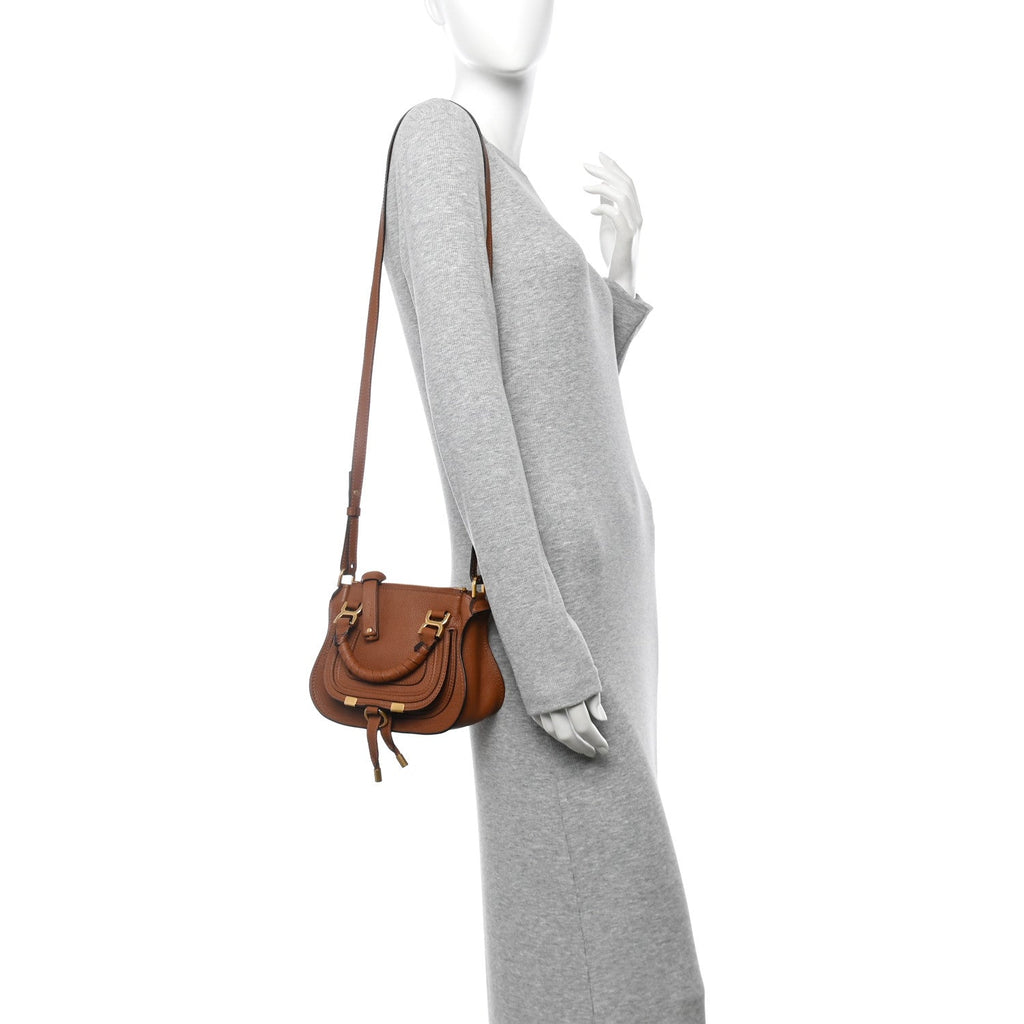 Calfskin Mini Marcie Satchel Tan