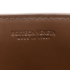 Lambskin Maxi Intrecciato Mini Cassette Crossbody Pouch Brown