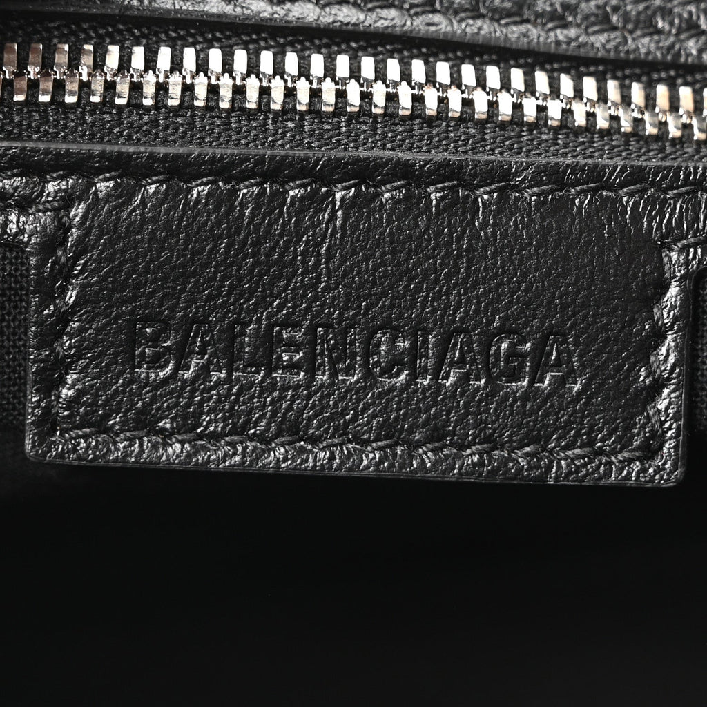 Agneau Arena Mini Le Cagole Duffle Crossbody Bag Black