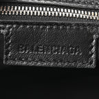 Agneau Arena Mini Le Cagole Duffle Crossbody Bag Black