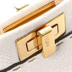 Cuoio Romano Selleria Mini Peekaboo Iconic Satchel White