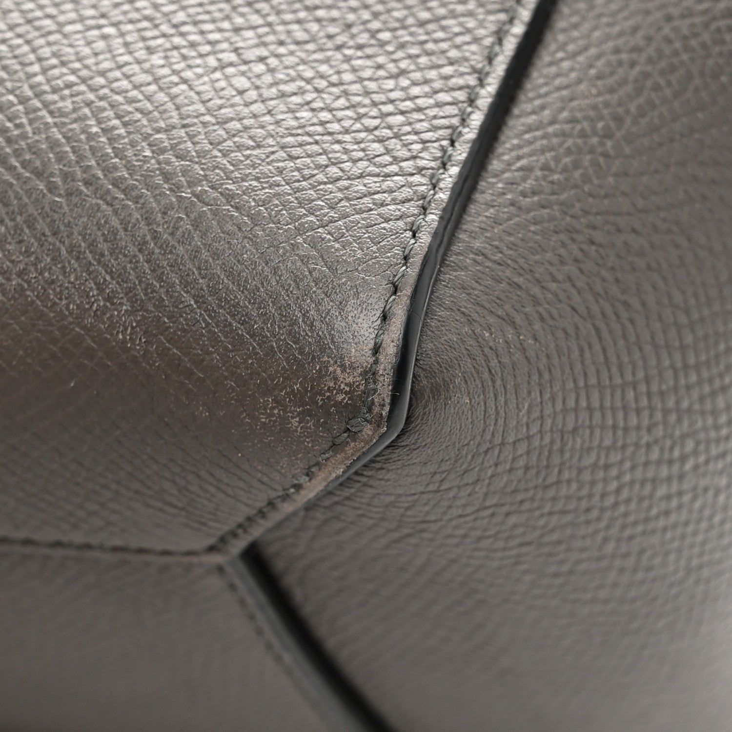 Grained Calfskin Micro Belt Bag Grey