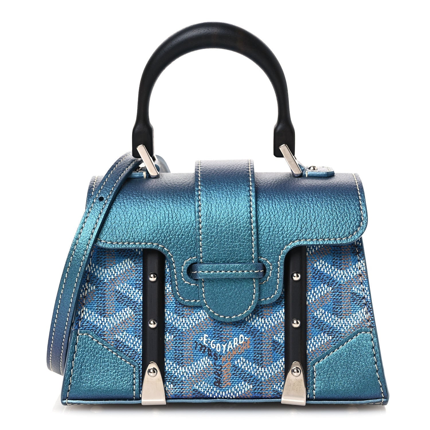 Iridescent Goyardine Structure Nano Saigon Pearly Blue
