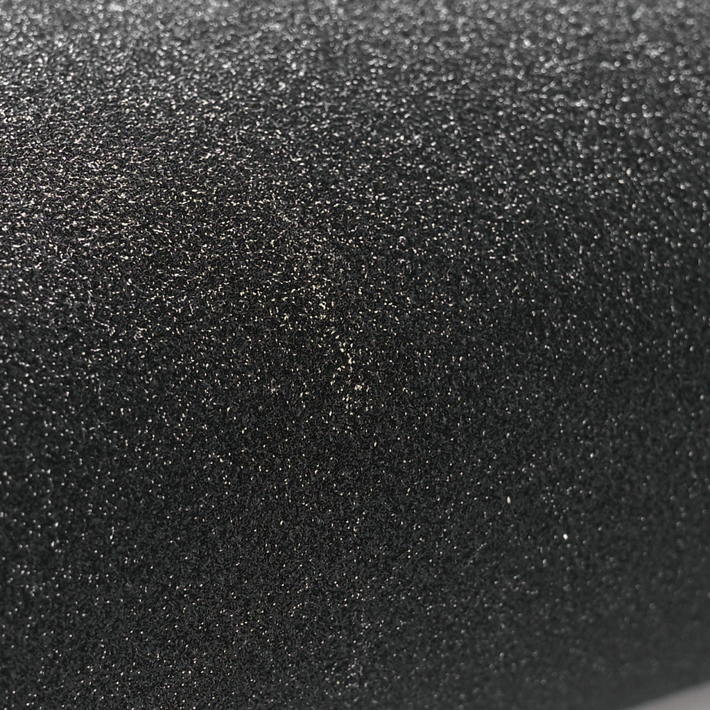 Suede Glitter Calfskin Embellished Paloma Clutch Black