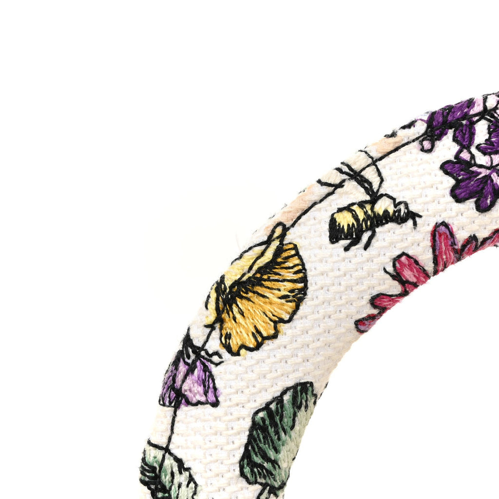 Canvas Florilegio Embroidered Medium Lady D-Lite White Multicolor