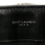 Calfskin Y Quilted Monogram Medium Loulou Chain Satchel Black