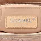 Iridescent Aged Calfskin Quilted Small Gabrielle Hobo Light Pink