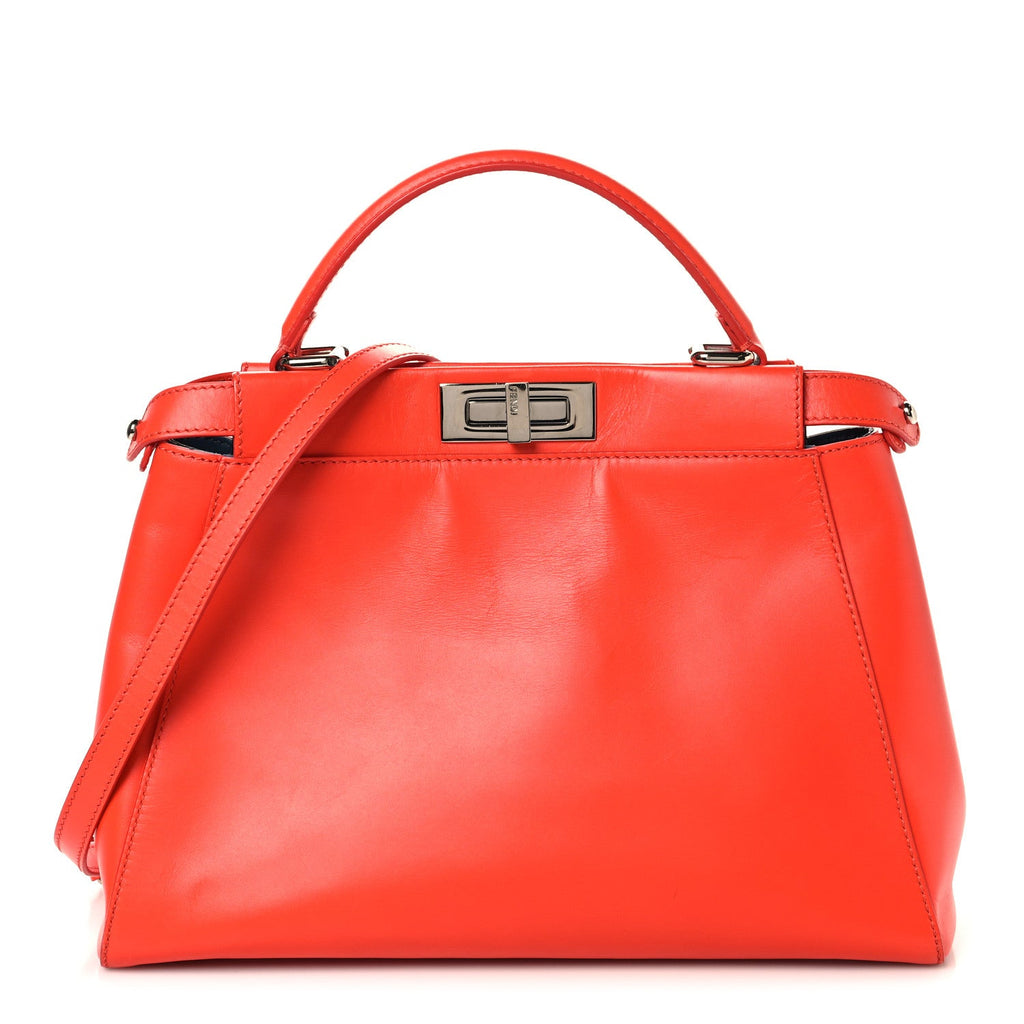 Vitello Morgan Snakeskin Crocodile Monster Eyes Medium Peekaboo Iconic Satchel Papavero Multicolor