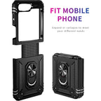Entronix Case Compatible with Galaxy Z Flip 6 - Dual-Layer Guard Gripstand