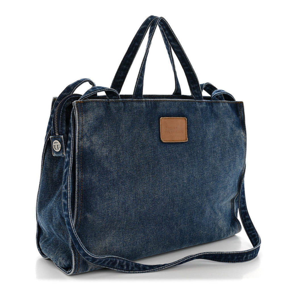 Denim Medium Shopping Bag Blue