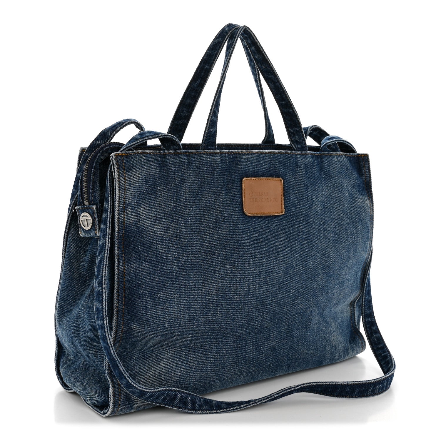 Denim Medium Shopping Bag Blue
