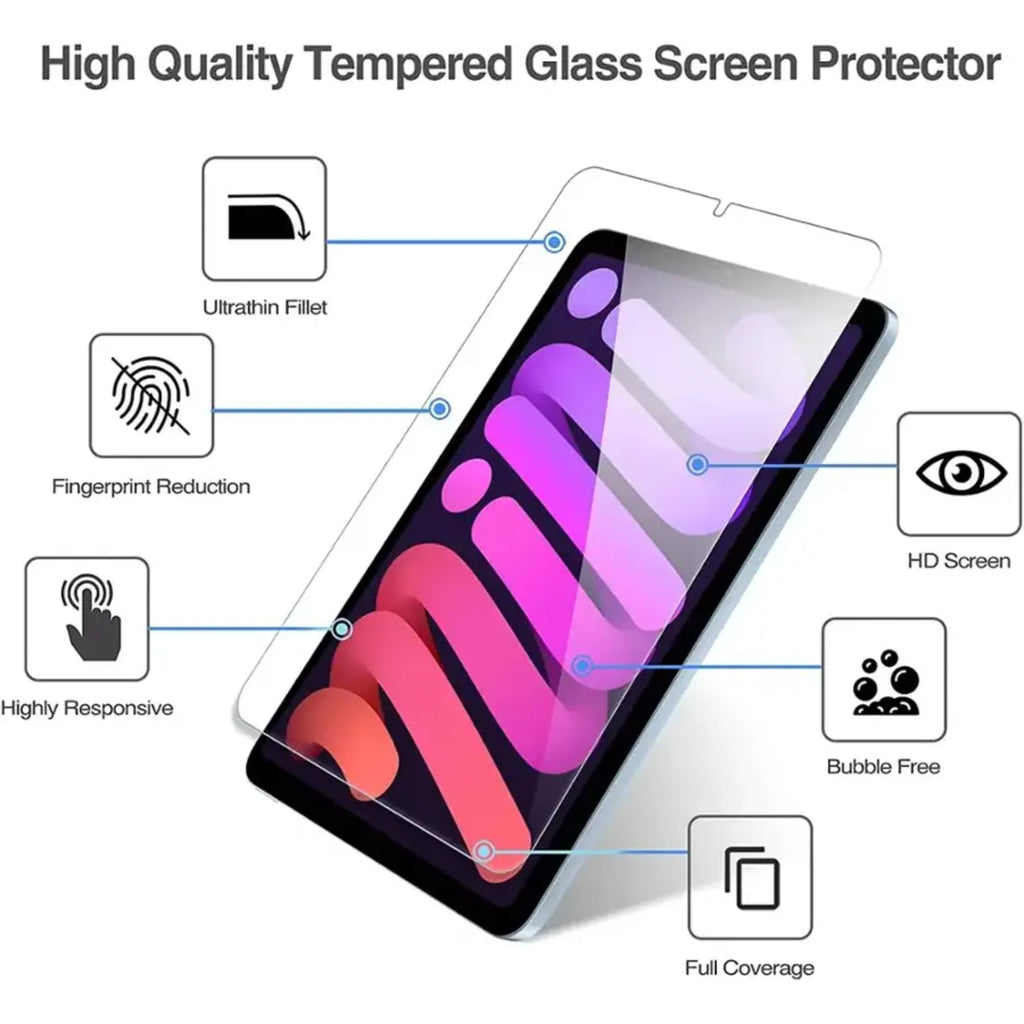 SAHARA - ZeroDamage Tempered Glass Screen Protector for Apple iPad mini (A17 Pro) and Apple iPad mini (6th Generation 2021)