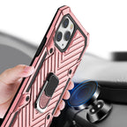 Iphone 12 Pro Max Kickstand Anti-Shock And Anti Falling Case In Rose Gold