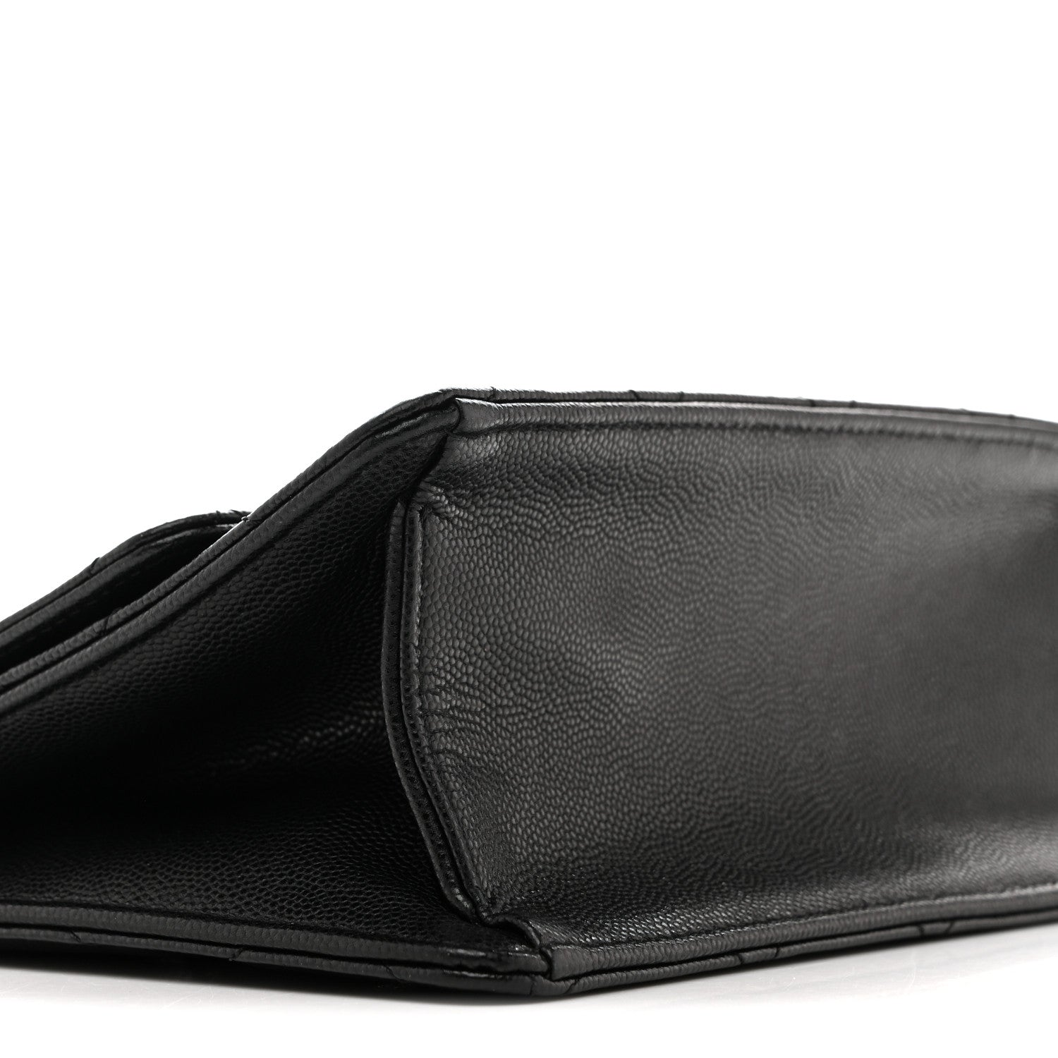 Caviar Quilted Small Chain Frame Flap Black