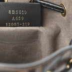 Vitello Liberty F is Fendi Bi-Color FF 1974 Embossed Mini Mon Tresor Bucket Bag Maya Black
