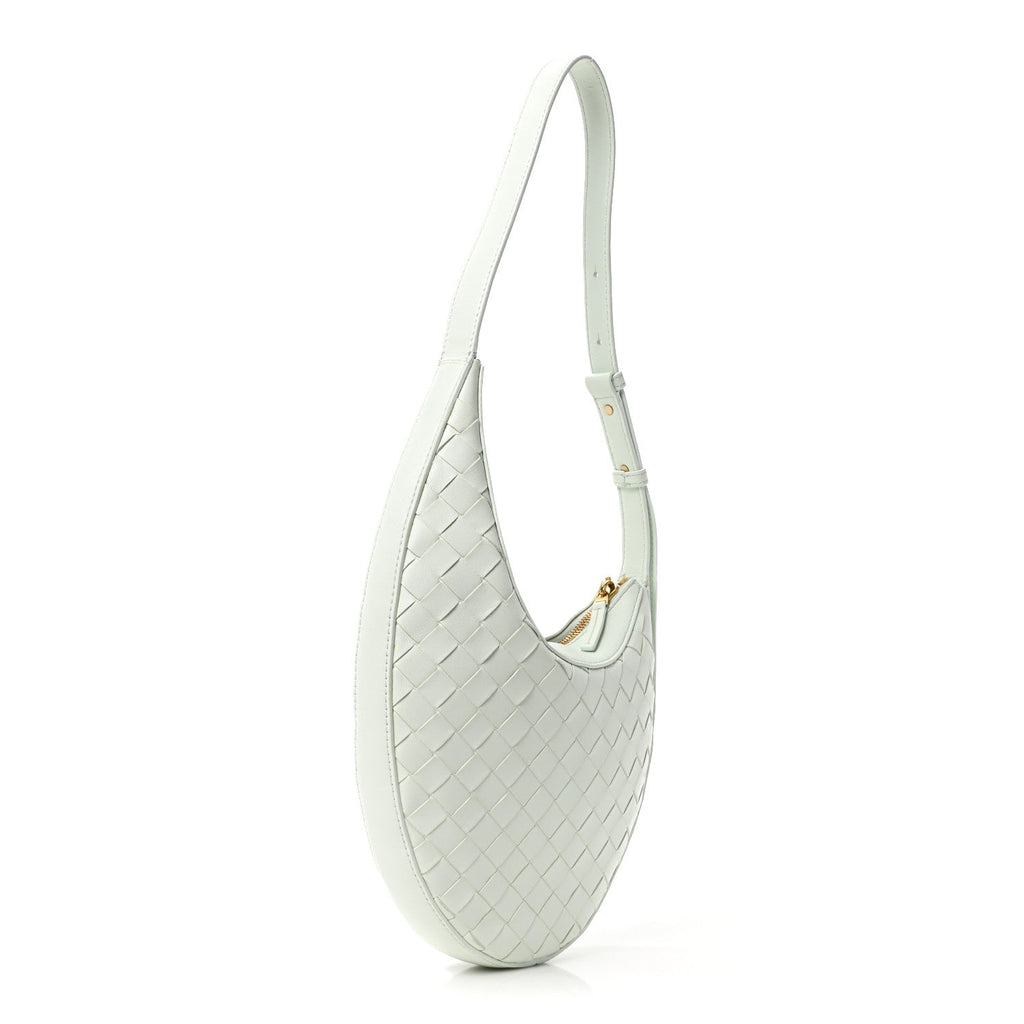 Nappa Intrecciato Small Drop Shoulder Bag Glacier