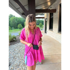 Women's Clip & Go Phone Purse Crossbody Chain Strap Zippered Pouch In Gold
