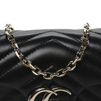 Lambskin Matelasse Mini GG Marmont Shoulder Bag Black