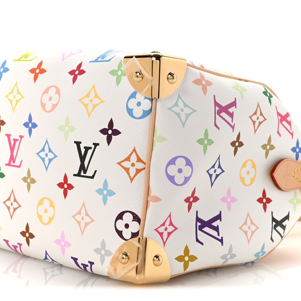 LV X TM Monogram Multicolor Speedy Bandouliere 25 White