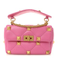 Nappa Medium Roman Stud Shoulder Bag Feminine Pink