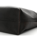 Shiny Calfskin Medium Panta Flamenco Knot Bag Vintage Brown