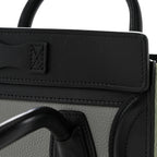 Baby Grained Calfskin Nano Tri-Color Luggage Zinc Almond