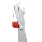 Grained Calfskin Small Trotteur Coquelicot