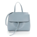 Calfskin Mini Lady Bag Grey Blue