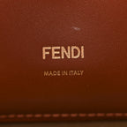 Vitello Liberty Glossy Lambskin F is Fendi Perforated Kan U Shoulder Bag White Ice Rust Maya