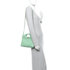 Shiny Lambskin Quilted Mini 31 Shopping Bag Light Green