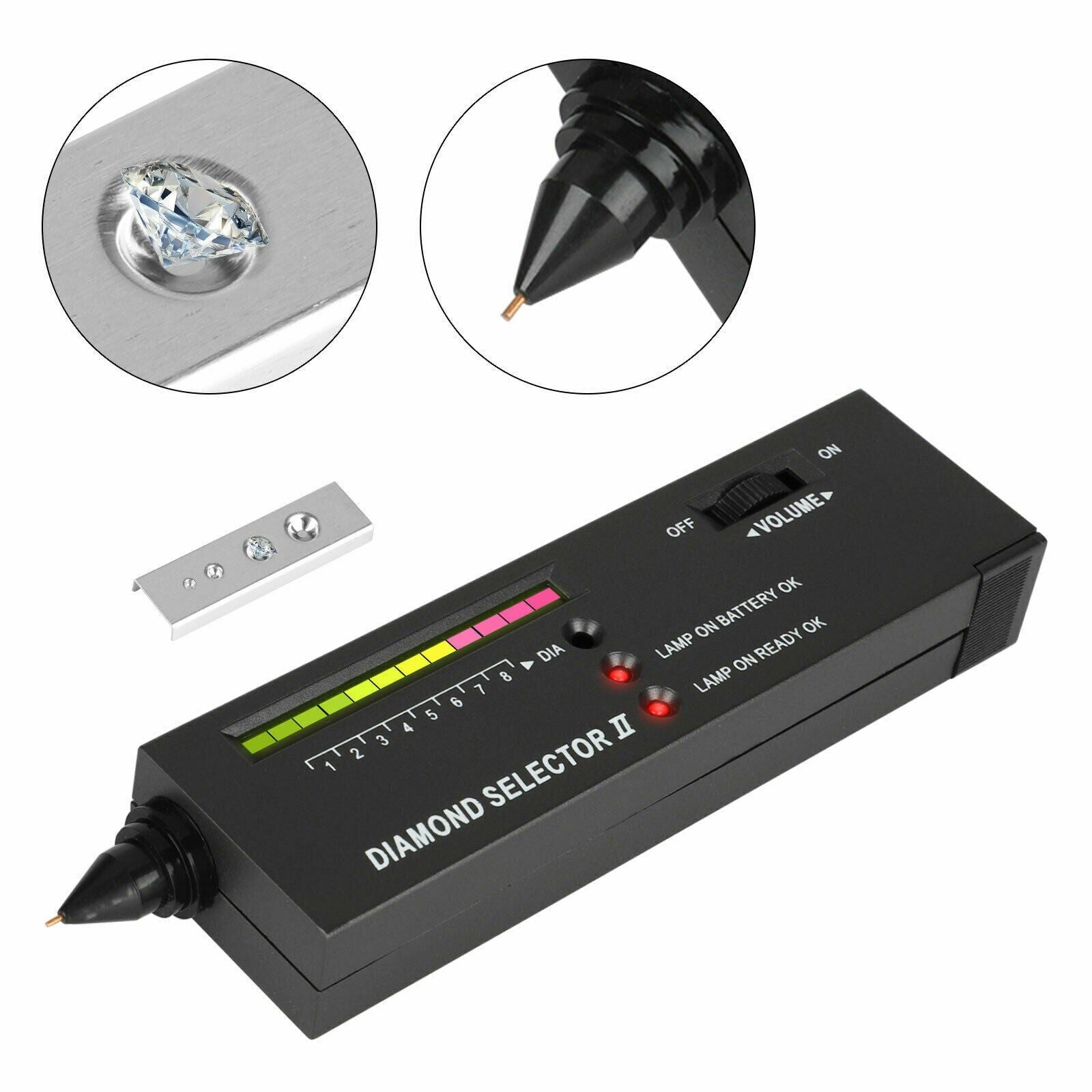 Portable Diamond Checker Selector Illuminated Jewelry Gemstone Testing Tool Kit
