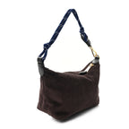 Corduroy Pouch Bag Ebony Baltic Blue