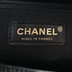 Shiny Lambskin Quilted Maxi Hobo Black