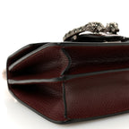 Dollar Calfskin Crystal Web Mini Dionysus Bamboo Top Handle Bag Vintage Bordeaux Black Diamond