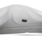 Perforated Metallic Lambskin Small CC Medals Flap Silver