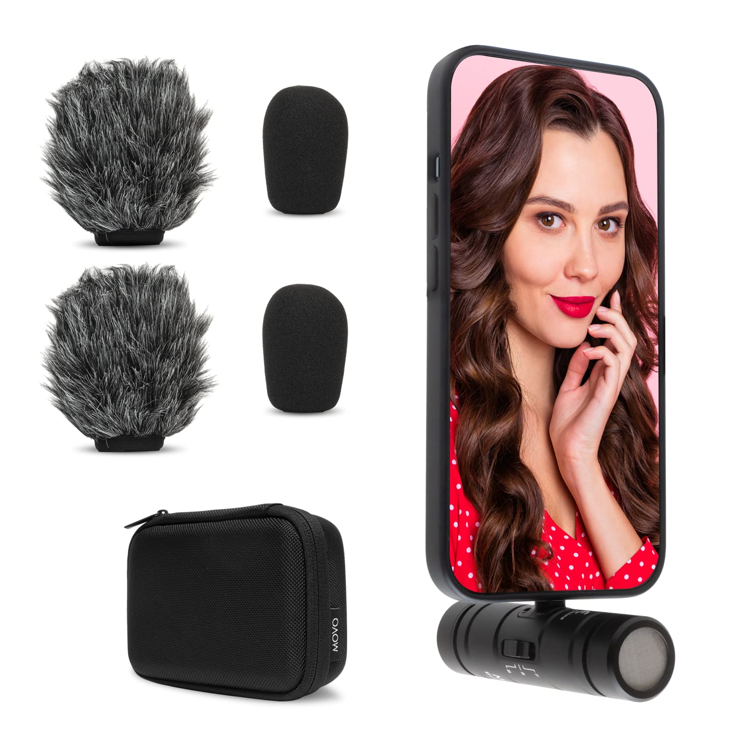 Movo DoubleMic-DI Dual Capsule Microphone for iPhone