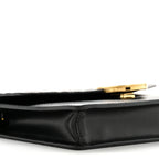 Vitello Cruise F is Fendi Bi-Color FF 1974 Embossed Medium Envelope Wallet On Chain Black Maya